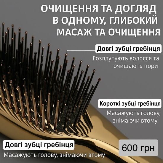 Золота Щітка для волосся універсальна
